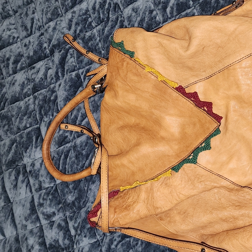 Leather boho bag